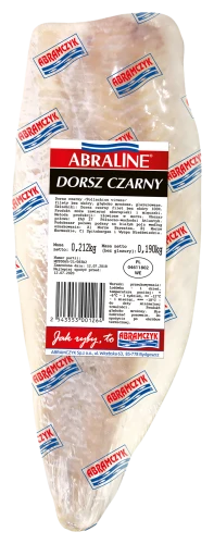 abramczyk dorsz czarny filety 8-16 bez skóry 10% glazury 4,5/5 kg abraline iwp