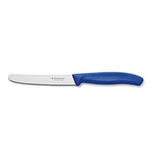 nóż, ostrze ząbkowane, 11 cm, niebieski victorinox