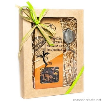 zestaw czas na herbatę - kompozycja i zaparzacz 70 g 4ecf6af059904fe8b49d459867183654