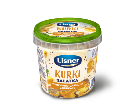 kurki sałatka warzywno-jajeczna z kurkami 500g lisner