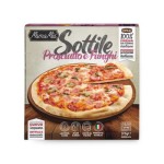 svila pizza mamamia z szynką prosciutto i pieczarkami, 375 g, produkt głęboko mrożony, spód wypiekany w piecu kamiennym