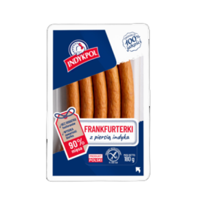 Frankfuterki z piersią indyka 180 g indykpol