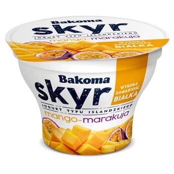 Bakoma skyr jogurt typu islandzkiego mango-marakuja 150 g 80c78c608a48e15474c98b898352d861