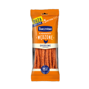 Kabanosy wędzone drobiowe z dodatkiem wieprzowiny 220 g tarczyński