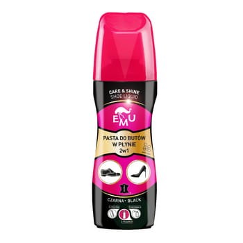 emu pasta do butów w płynie 2w1 (care and shine shoe liquid) - czarna 75 ml 854a1deba0b71d15954d37b19edfd3c3