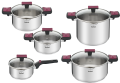 zestaw garnków tefal cook&amp;clip 10 elementów g723sa74