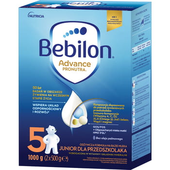 Bebilon advance pronutra 5 junior mleko dla przedszkolaka 1000 g (2x500 g) ff0316775159882dd175718d54774ad8