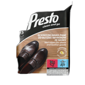 presto ściereczki gospodarcze do czyszczenia butów i wyrobów ze skóry 15 szt.