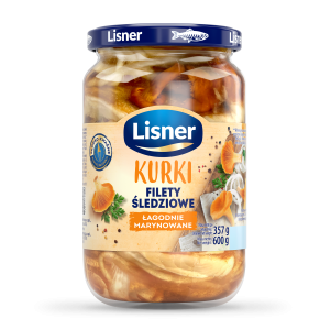 kurki filety śledziowe łagodne marynowane lisner 600 g