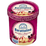 Barattolino Lody waniliowe z nadzieniem z czarnej wiśni 500 g / 800 ml