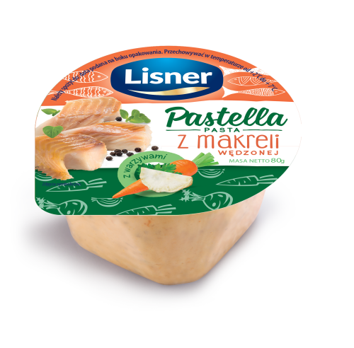 pastella pasta z makreli wędzonej z warzywami lisner 80 g