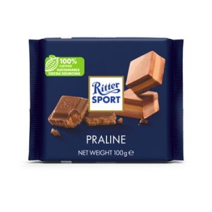 Ritter sport czekolada mleczna z nadzieniem nugatowym 100 g