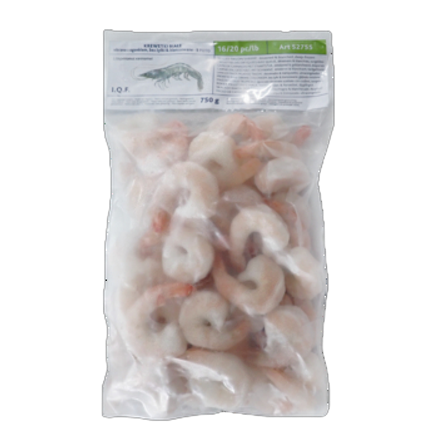 Nord capital krewetki białe vannamei blanszowane obrane, z ogonkiem, glazura 25%, 16-20szt/lb, 750 g nord capital krewetki białe vannamei blanszowane obrane, z ogonkiem, glazura 25%, 16-20szt/lb, 750g
