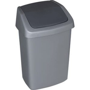 Kosz na śmieci Swing Top Ciemnoszary/ srebrny 10L Curver