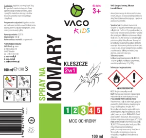 vaco kids spray na komary, kleszcze i meszki dla dzieci - 100 ml