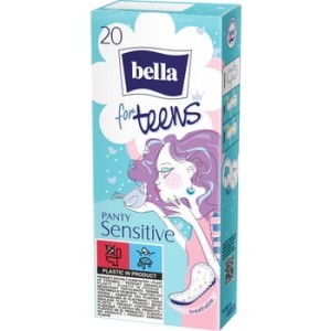 ultracienkie wkładki bella for teens sensitive 20 sztuk
