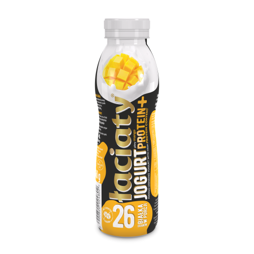 jogurt łaciaty pitny mango protein plus butelka pet 360g sm mlekpol
