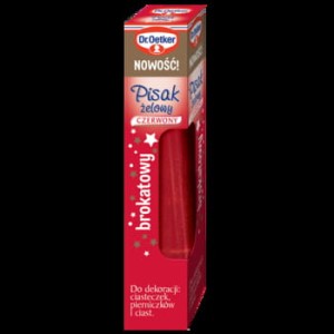 dr. oetker pisaki żelowy czerwony brokatowy 19 g