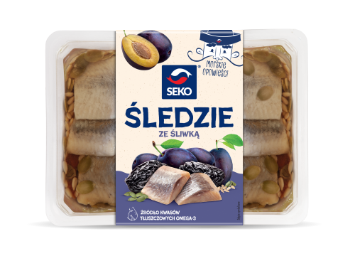 morskie opowieści - śledzie ze śliwką seko 500g