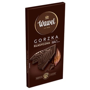 Wawel czekolada premium gorzka 64% cocoa 90 g 6af8d8630afacef294a13a2e119516b7