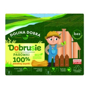 parówki dobrusie 100% polskiej szynki 160 g dolina dobra