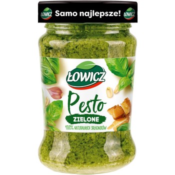 łowicz pesto zielone 100% składników 180 g łowicz pesto zielone 100% naturalnych składników 180 g