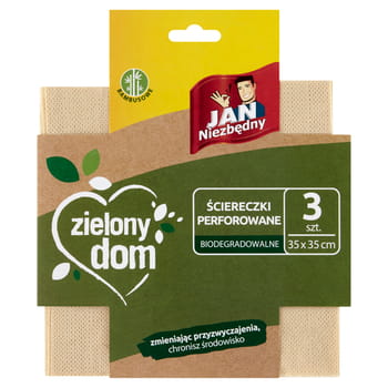 Ściereczki bambusowe Jan Niezbędny perforowane Zielony dom 3 szt. 22.jpg