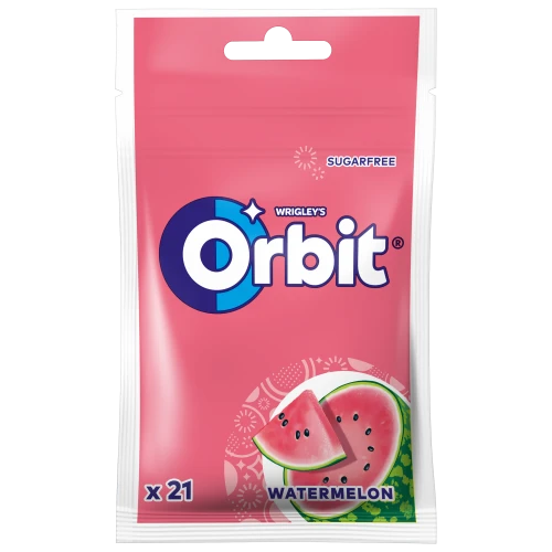orbit watermelon guma do żucia bez cukru 29 g (21 drażetek)