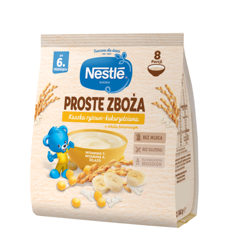 Nestlé proste zboża kaszka ryżowo-kukurydziana o smaku bananowym 144 g nestlé proste zboża kaszka ryżowo-kukurydziana o smaku bananowym 144g