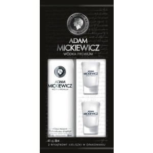 'Wódka Adam Mickiewicz 40% 700 ml + 2 kieliszki