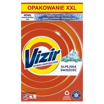 vizir alpejska świeżość proszek do prania opakowanie xxl 60 prań 3,3 kg baeafd7508cf3e7fc6daaf38ac1951df