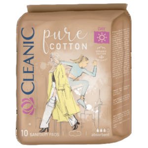 cleanic pure cotton podpaski na dzień 10 szt.