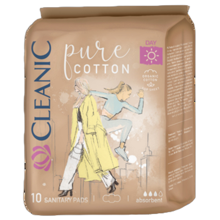 cleanic pure cotton podpaski na dzień 10 szt. cleanic pure cotton podpaski na dzień 10 szt.