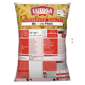 Lutosa frytki belgijskie 12/12mm 2,5 kg