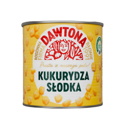 Kukurydza konserwowa słodka Dawtona 400 g Kukurydza konserwowa słodka Dawtona 400g