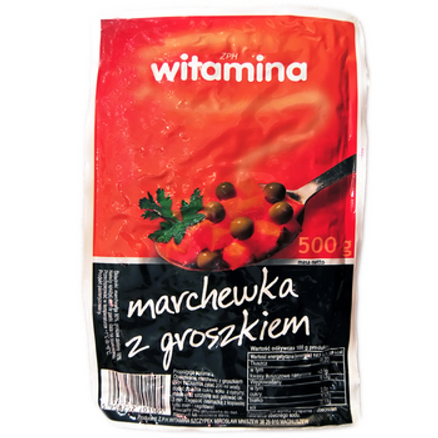 Marchewka z groszkiem pasteryzowana polska 500 g marchewka z groszkiem pasteryzowana polska 500g