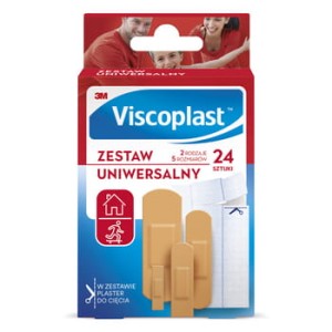 Viscoplast™ Zestaw Uniwersalny, zestaw plastrów, 5 rozmiarów, pudełko/24 szt.