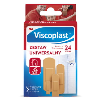 Viscoplast™ Zestaw Uniwersalny, zestaw plastrów, 5 rozmiarów, pudełko/24 szt. 96a089dfdf6a0e6be7eb86618df54f83