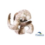 Freezco krewetki białe vannamei surowe, obrane, z ogonkiem 31-40pcs/lb worek 0,75 kg/1 kg, 25% glazury, mrożone iqf
