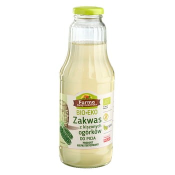 Bio-eko zakwas z kiszonych ogórków do picia polska 700 ml farma świętokrzyska 1d9062802c84fa38aabcb535abc9c061