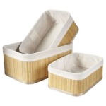 komplet 3 koszyków bambusowych mix vivess