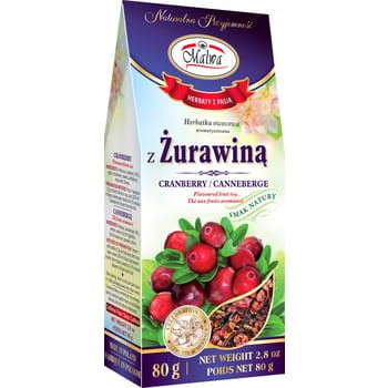 Malwa herbatka owocowa aromatyzowana susz z żurawiną 80 g d086e0351c8a7dde30da8907745076fa