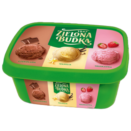 Zielona Budka Lody Trio Wanilia Czekolada Truskawka 1 l Zielona Budka Lody Trio Wanilia Czekolada Truskawka 1L