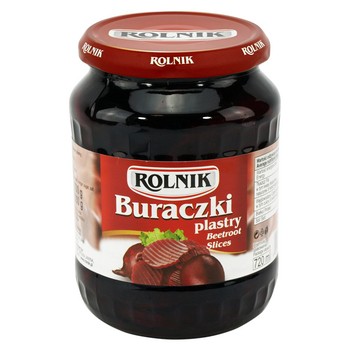 Buraczki plastry Rolnik 720 ml Buraczki plastry Rolnik 720ml