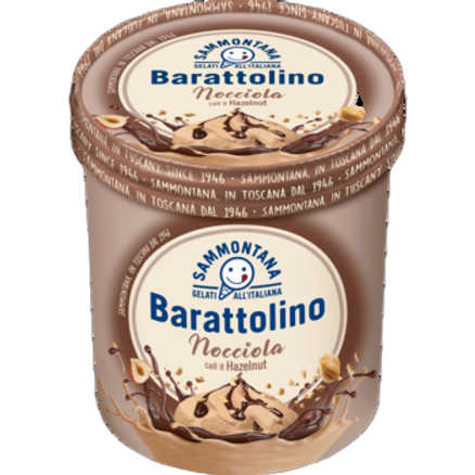 Sammontana Barattolino Nocciola Lody o smaku orzechów laskowych 500 g 800 ml Sammontana Barattolino Nocciola Lody o smaku orzechów laskowych 500g 800ml
