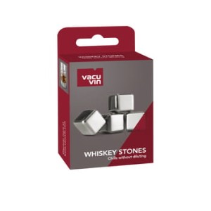 zestaw 4 chłodzących kostek do whisky vacu vin