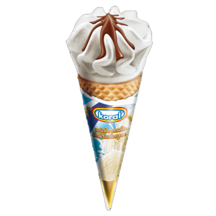 Koral lody o smaku śmietankowym rożek 110 ml Koral lody o smaku śmietankowym rożek 110 ml