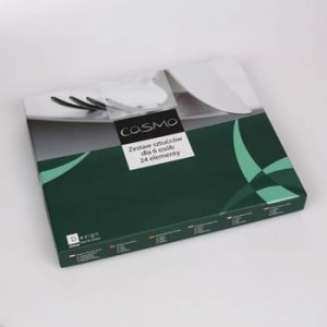 komplet 24 sztućców cosmo pudełko flok