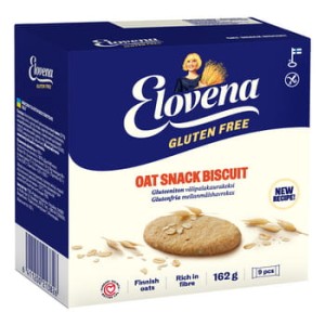 elovena gluten free ciasteczka owsiane 162 g. produkt bezglutenowy.
