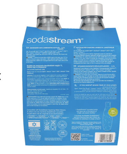 sodastream butelka fuse biała 1 l - dwupak